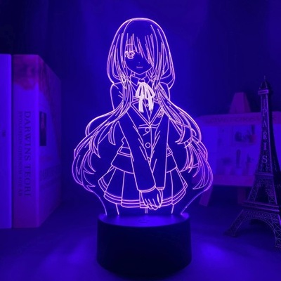 Led Light Anime data na żywo Kurumi Tokisaki na dekoracja do pokoju dziecię