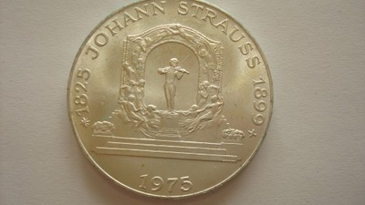 Austria 100 szylingów 1975 Strauss stan 1