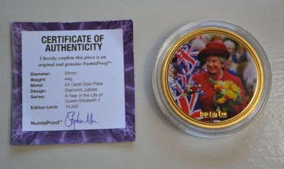Wielka Brytania - ciekawy medal - Elżbieta - typ 1