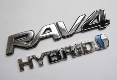 TOYOTA RAV4 EMBLEMAT ZNACZEK NAPIS KLAPY TYŁ HYBRID