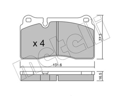 КОЛОДКИ HAM.VW TOUAREG 05-