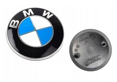 BMW EMBLEMA ŽENKLELIS LOGO NA VARIKLIO DANGTĮ DANGTĮ 82MM E46 E90 E60 X3 X5 