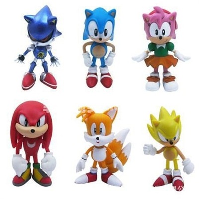 Sonic The Hedgehog Figurki Zabawki Zestaw 6 sztuk