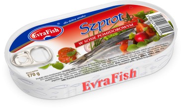 EvraFish SZPROT W Sosie Pomidorowym 170g