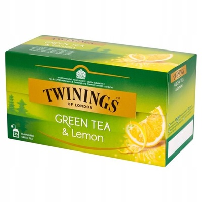 Twinings Pure Green Lemon Tea 25 tb Zielona z Cytryną