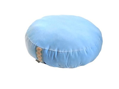 Duża aksamitna poduszka do medytacji - błękitny