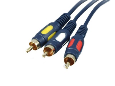 KABEL 3XRCA - 3XRCA CHINCH 3- RCA łezka 3m fv