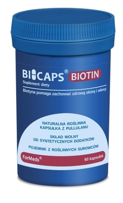 BICAPS Biotin ForMeds Biotyna Witamina B7 Witamina Zdrowe włosy 60kaps