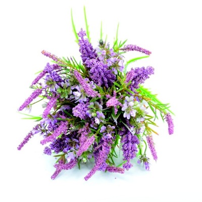 Bukiet mieszany z WRZOSEM fioletowy 19cm kwiaty