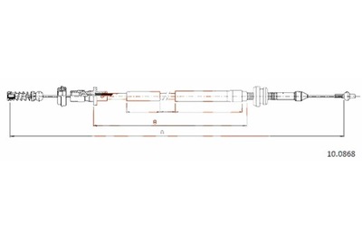 COFLE ТРОС ГАЗУ COFLE 10.0868 VOLKSWAGEN - AUDI ЛІВА