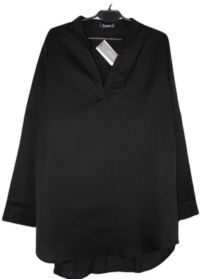 Czarna bluzka zwiewna elegancka 3XL 46