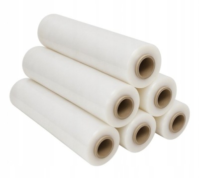 6 x FOLIA STRETCH 3KG STRECZ ROLKA MOCNA BEZBARWNA TRANSPARENT