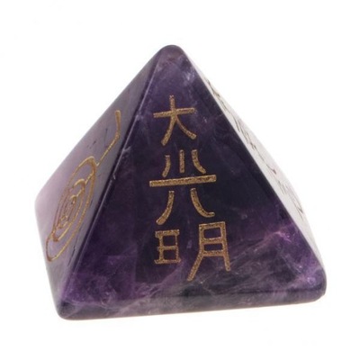 3X Piramida Kryształowy Kamień Energetyczny Metafizyczny Kamień Reiki Prezent Fioletowy