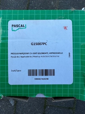 PASCAL G1S007PC SET PRZEGUBU, SHAFT DRIVING  