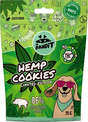 MR.BANDIT Hemp Cookies Game Dziczyzna z Konopią 75g