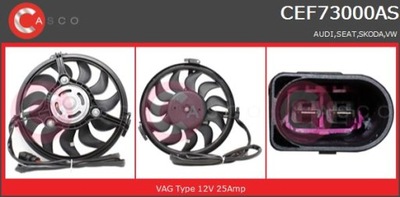 Вентилятори радіатора casco cef73000as фото №1