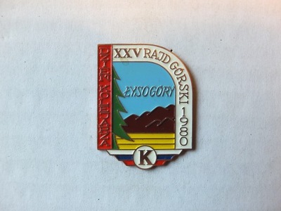 Odznaka PTTK Kolej Rajd Górski Łysogóry 1980