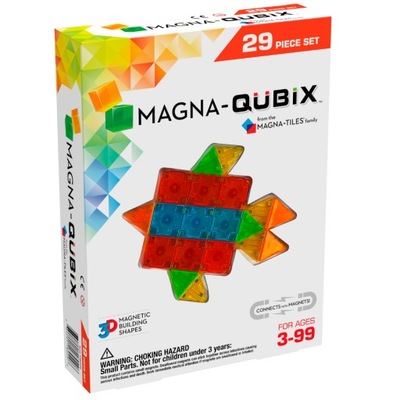 Magna Tiles 29 el. Klocki magnetyczne kostki Qubix
