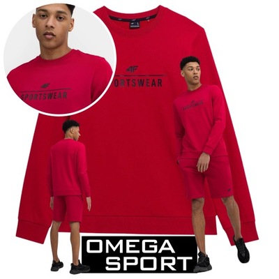 longsleeve 4f bluza męska bawełna sportowa dresowa