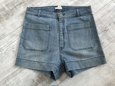 H&M__szorty WYSOKIE spodenki jeans BERMUDY__42