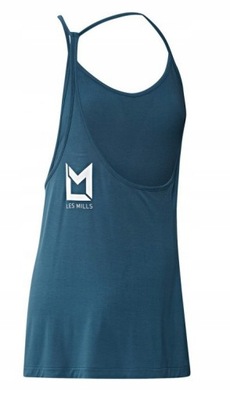 LES MILLS TOP DAMSKI NIEBIESKI LOGO BASIC L ABW