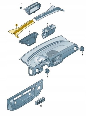 APVADAS KAIRIEJI MII SKODA CITYGO VW UP 1S1819403F 