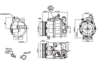 NISSENS COMPRESOR DE ACONDICIONADOR MERCEDES C CL203 C T-MODEL S203 C W203  