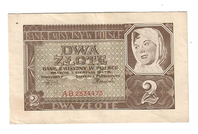 banknot 2zł 1941r