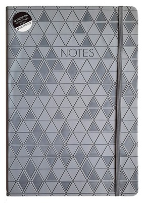 Notatnik A4 notes z gumką w linie w ekoskórze
