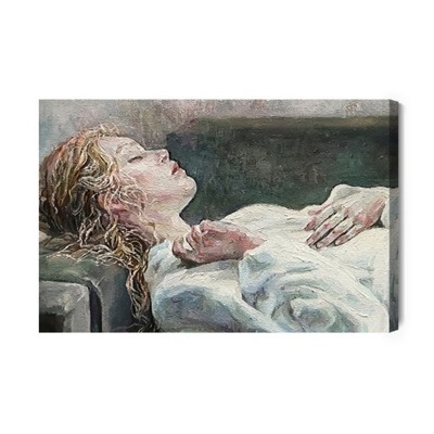 Obraz Na Płótnie Śpiąca Młoda Kobieta 120x80 LB-960-NC