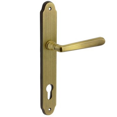 KLAMKA DRZWIOWA MOSIĘŻNA PATYNOWANA 90 mm WKŁAD