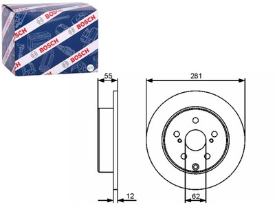 DISCOS DE FRENADO 2SZT. PARTE TRASERA TOYOTA RAV 4 3 RAV 4 IV 2.0-3.5 11.05-  