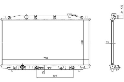 Nissens радиатор воды honda accord viii 2.0 i cu фото №1