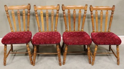 7519 tapicerowane krzesła patyczaki, kpl 4 szt