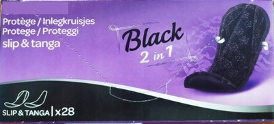 Soft czarne wkładki higieniczne 28szt 2in1 Black