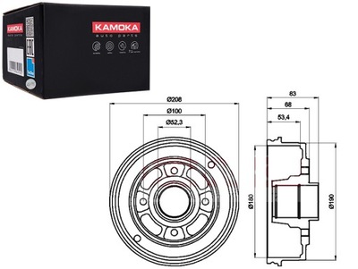 Тормозные барабаны тормозные 2szt. dacia logan 04'- renault clio 90'-05' twingo фото №1