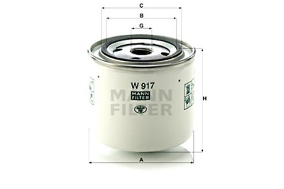 MANN-FILTER FILTRAS ALYVOS VOLVO 140 240 260 340-360 740 760 780 850 940 