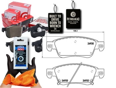 Тормозные колодки тормозные infiniti g 08- перед brembo #petrolhead pro+ kit3 фото №1