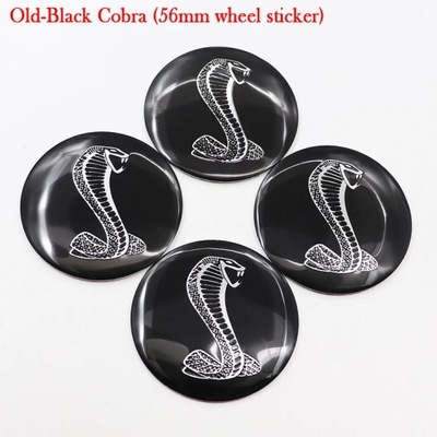 FROM 56 MM SILVER CAPOLD-CZARNY KOBRA4PCS 56 MM OR 60 MM KOBRA SHELBY LOGO K  