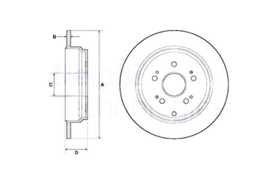 DELPHI ДИСКИ ТОРМОЗНЫЕ ТОРМОЗНЫЕ 2 ШТУКИ. ЗАД HONDA CR-V III CR-V IV 1.6D-2.4