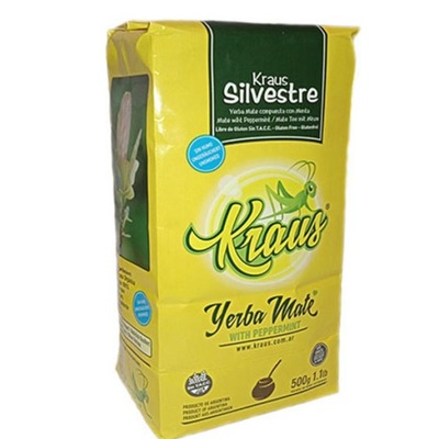 Yerba Mate Kraus Silvestre 500g MIĘTA NIE DYMIONA