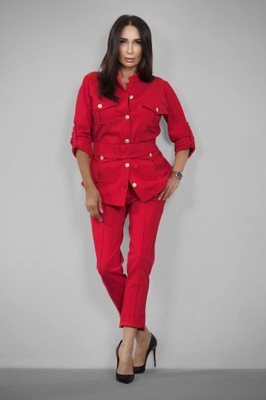Spodnie Classic Minouu czerwone M