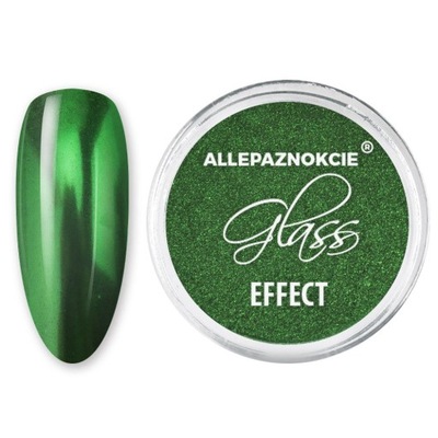 slay Allepaznokcie glass effect pyłek Glass Green