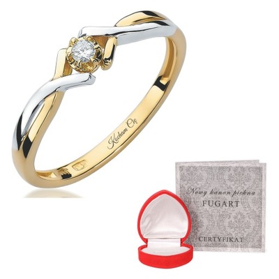 Pierścionek zaręczynowy z brylantem r16