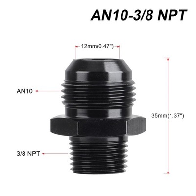 CAR TRAIGHT АДАПТЕР AN TO NPT FITTING AN4 AN6