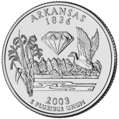25 c Stany USA Arkansas State Quarter 2003 D nr 25