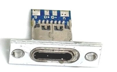 Gniazdo USB-C do zabudowy na panel białe 4 pinowe