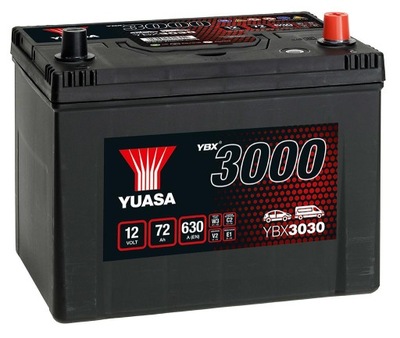 BATERÍA 72AH 630A P+ YUASA YBX3030 OUTLANDER  