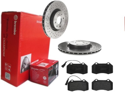 Тормозные диски тормозные колодки brembo fiat 500 abarth 284mm фото №1