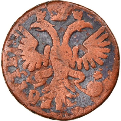 Moneta, Russia, Denga, 1/2 Kopek, 1734, VF(20-25),